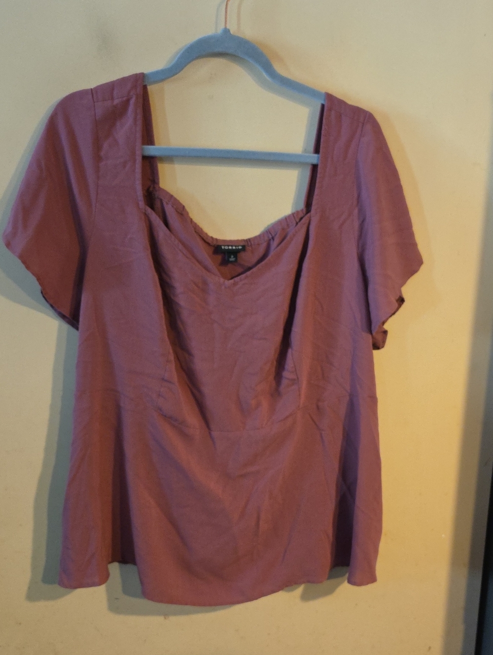 torrid Mauve Scoop Neck Short Sleeve Blouse